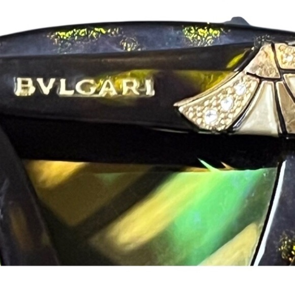 Bvlgari 2015 RX Sunglasses Brown Gold Diamante Cat Eye 8156-B 5353/13 030123 main image 8